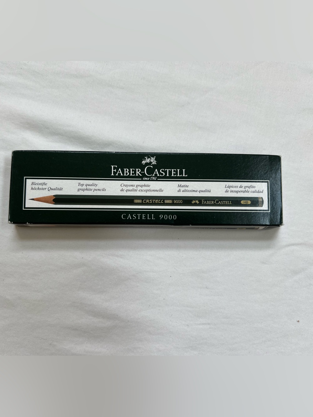 Faber-Castell Pencils 9000 12 Pack German HB Writing Drawing Sketching Hard BLK